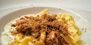 Beitragsbild des Blogbeitrags Trüffelnudeln mit Steinpilzen