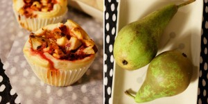 Beitragsbild des Blogbeitrags blätterteig-muffins mit roten rüben + birnen (vegetarisch) 