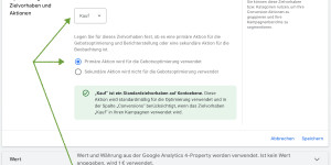 Beitragsbild des Blogbeitrags Optimierung von Zielvorhaben (Conversions) und Aktionen in Google Ads 