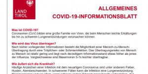 Beitragsbild des Blogbeitrags Sanitätsdirektion Tirol am 10. April 2020 zum Corona-Virus: Das Übertragungsrisiko von Mensch zu Mensch ist relativ gering