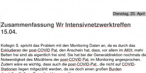 Beitragsbild des Blogbeitrags Versteckte Triage in Wien: Es wurde kritischer evaluiert, für welche Patient*innen eine Therapie sinnvoll ist