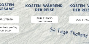Beitragsbild des Blogbeitrags Detaillierte Kostenaufstellung: Was kostet eine Reise nach Thailand (als Alleinreisende ohne Roller)?