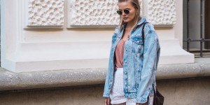 Beitragsbild des Blogbeitrags Outfit – High Waist Short, Top und Ray Ban Brille 