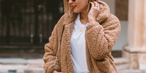 Beitragsbild des Blogbeitrags Outfit | Super kuschelig in den Herbst – der Teddy Style