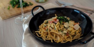 Beitragsbild des Blogbeitrags Rezept | Nudeln mit Bärlauchsauce