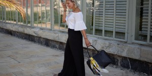 Beitragsbild des Blogbeitrags Outfit | Sommerlicher Black and White Look und ein wenig Business