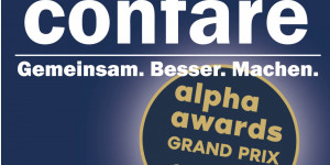Beitragsbild des Blogbeitrags Top Auszeichnung für Confare: #CIOAward gewinnt den alpha awards GRAND PRIX 