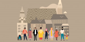 Beitragsbild des Blogbeitrags Hier kannst du unsere „Wir alle sind Wien!“ Illustration downloaden