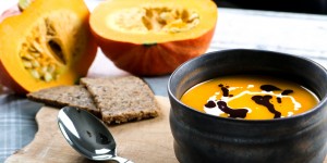 Beitragsbild des Blogbeitrags Schnelle Kürbiscremesuppe