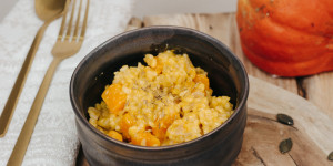 Beitragsbild des Blogbeitrags Kürbis Risotto
