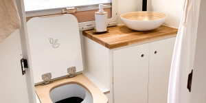 Beitragsbild des Blogbeitrags Wohnmobil Renovierung – Das Badezimmer