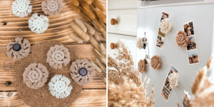 Beitragsbild des Blogbeitrags DIY: Makramee Magnete selber machen