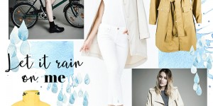 Beitragsbild des Blogbeitrags Outfit Inspiration // Faire und nachhaltige Regenjacken 