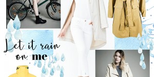 Beitragsbild des Blogbeitrags Outfit Inspiration // Faire und nachhaltige Regenjacken