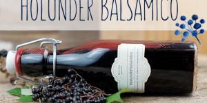 Beitragsbild des Blogbeitrags Holunderbalsamico selber machen