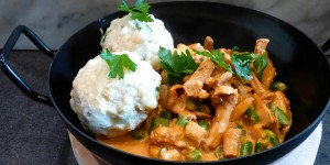 Beitragsbild des Blogbeitrags eierschwammerl - fisolengulasch mit semmelknödel 