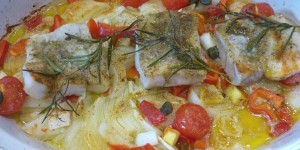 Beitragsbild des Blogbeitrags im ofen geschmorter polardorsch mit spargelrisotto