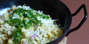Beitragsbild des Blogbeitrags kräuter - eiernockerl mit trüffelöl