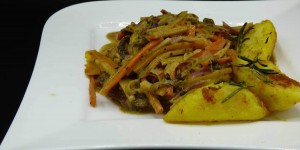 Beitragsbild des Blogbeitrags esterhazyrostbraten mit rosmarinerdäpfel 