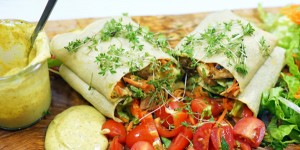 Beitragsbild des Blogbeitrags Glutenfreie Burritos im Asia-Style