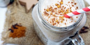 Beitragsbild des Blogbeitrags Laktosefreier Lebkuchen-Smoothie