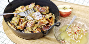 Beitragsbild des Blogbeitrags Rezept Low Carb Kaiserschmarrn ohne Mehl 