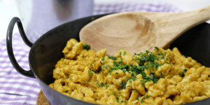 Beitragsbild des Blogbeitrags Rezept Kürbisnockerl mit Vollkornmehl und Käse