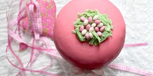 Beitragsbild des Blogbeitrags Ostereiersuche 2020: Ostertorte mit Osternest