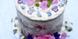 Beitragsbild des Blogbeitrags Himbeer-Mohntorte im Blütenrausch für die beste Mutter der Welt