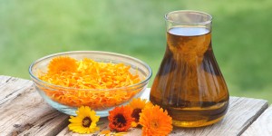 Beitragsbild des Blogbeitrags Basiswissen: So stellst du Ölauszüge aus Pflanzen und Kräutern her!