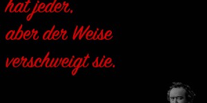 Beitragsbild des Blogbeitrags Dumme Gedanken hat jeder, aber der Weise verschweigt sie.