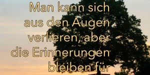 Beitragsbild des Blogbeitrags Man kann sich aus den Augen verlieren, aber die Erinnerungen bleiben für immer.