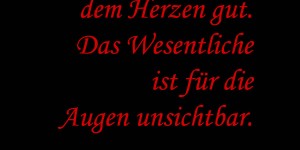 Beitragsbild des Blogbeitrags Man sieht nur mit dem Herzen gut. Das Wesentliche ist für die Augen unsichtbar.