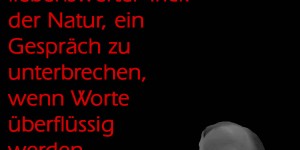 Beitragsbild des Blogbeitrags Der Kuss ist ein liebenswerter Trick der Natur, ein Gespräch zu unterbrechen, wenn Worte überflüssig werden.