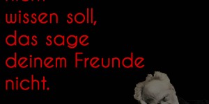 Beitragsbild des Blogbeitrags Was dein Feind nicht wissen soll, das sage deinem Freunde nicht.