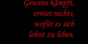 Beitragsbild des Blogbeitrags Wer nur um Gewinn kämpft, erntet nichts, wofür es sich lohnt zu leben.