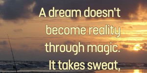 Beitragsbild des Blogbeitrags A dream doesn’t become reality through magic. It takes sweat, determination, and hard work.
