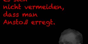 Beitragsbild des Blogbeitrags Manchmal lässt es sich nicht vermeiden, dass man Anstoß erregt.