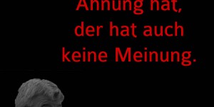 Beitragsbild des Blogbeitrags Wer keine Ahnung hat, der hat auch keine Meinung. 