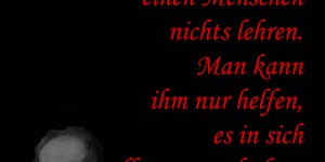 Beitragsbild des Blogbeitrags Man kann einen Menschen nichts lehren. Man kann ihm nur helfen, es in sich selbst zu entdecken.
