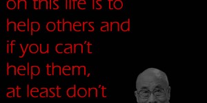Beitragsbild des Blogbeitrags One prime purpose on this life is to help others and if you can’t help them, at least don’t hurt them.
