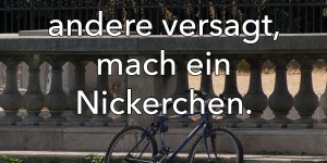 Beitragsbild des Blogbeitrags Wenn alles andere versagt, mach ein Nickerchen.
