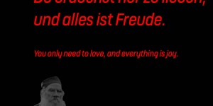 Beitragsbild des Blogbeitrags Du brauchst nur zu Lieben, und alles ist Freude. 