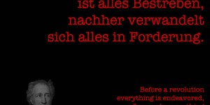 Beitragsbild des Blogbeitrags Vor einer Revolution ist alles Bestreben, nachher verwandelt sich alles in Forderung.