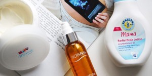 Beitragsbild des Blogbeitrags Babybauchpflege - meine liebsten Produkte