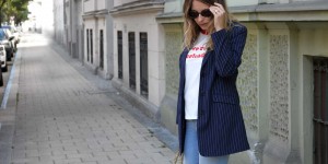 Beitragsbild des Blogbeitrags Blauer Blazer feat. Statement Shirt 