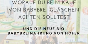 Beitragsbild des Blogbeitrags #letseatbaby – worauf man beim Kauf von Babybrei Gläschen achten sollte und die neue Bio Babynahrung von Hofer 