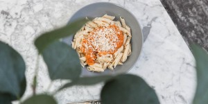 Beitragsbild des Blogbeitrags #kidsmeal – gesunde Pastavariante mit selbstgemachtem Gemüsesugo 