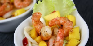Beitragsbild des Blogbeitrags Mangosalat mit Garnelen nach Johann Lafer 