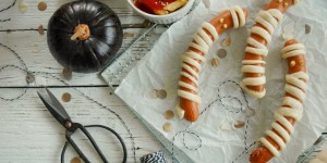 Beitragsbild des Blogbeitrags Mumien Würstchen für die Halloween Party